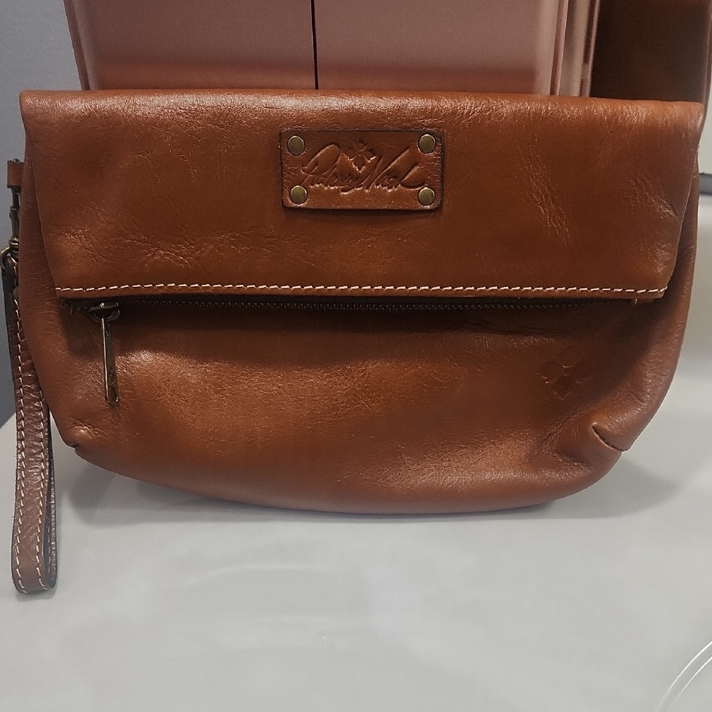 Patricia Nash Tan Leather Wristlet